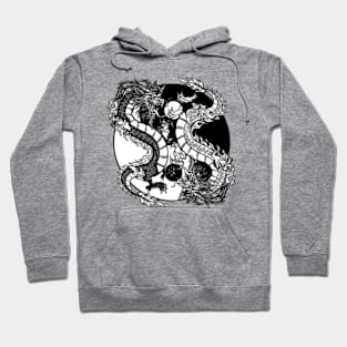 dragon creature yin yang Hoodie